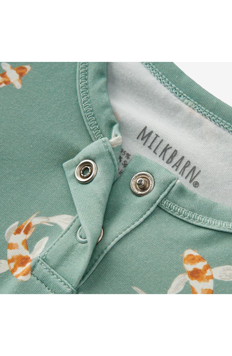 Milkbarn Cotton Stretch Shortall, Alternate, color, Swimming Koi
