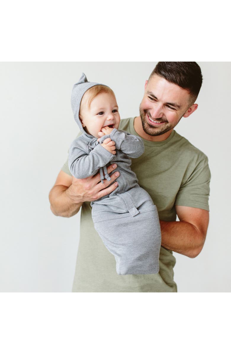 goumikids Goumi 24 Hour Convertible Sleeper Baby Gown, Alternate, color, Boulder