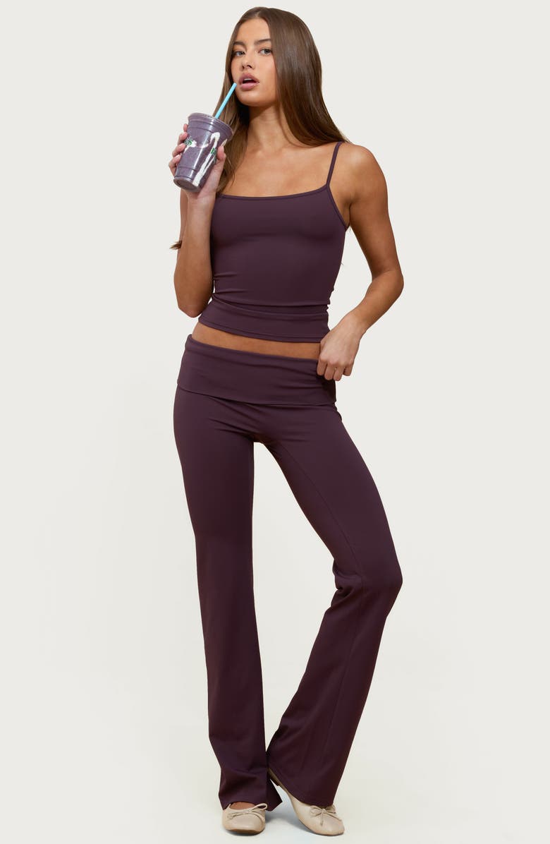 EDIKTED Blonka Crop Camisole, Alternate, color, Plum