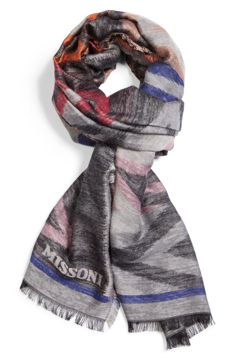 Missoni Zigzag Print Scarf, Alternate, color, 