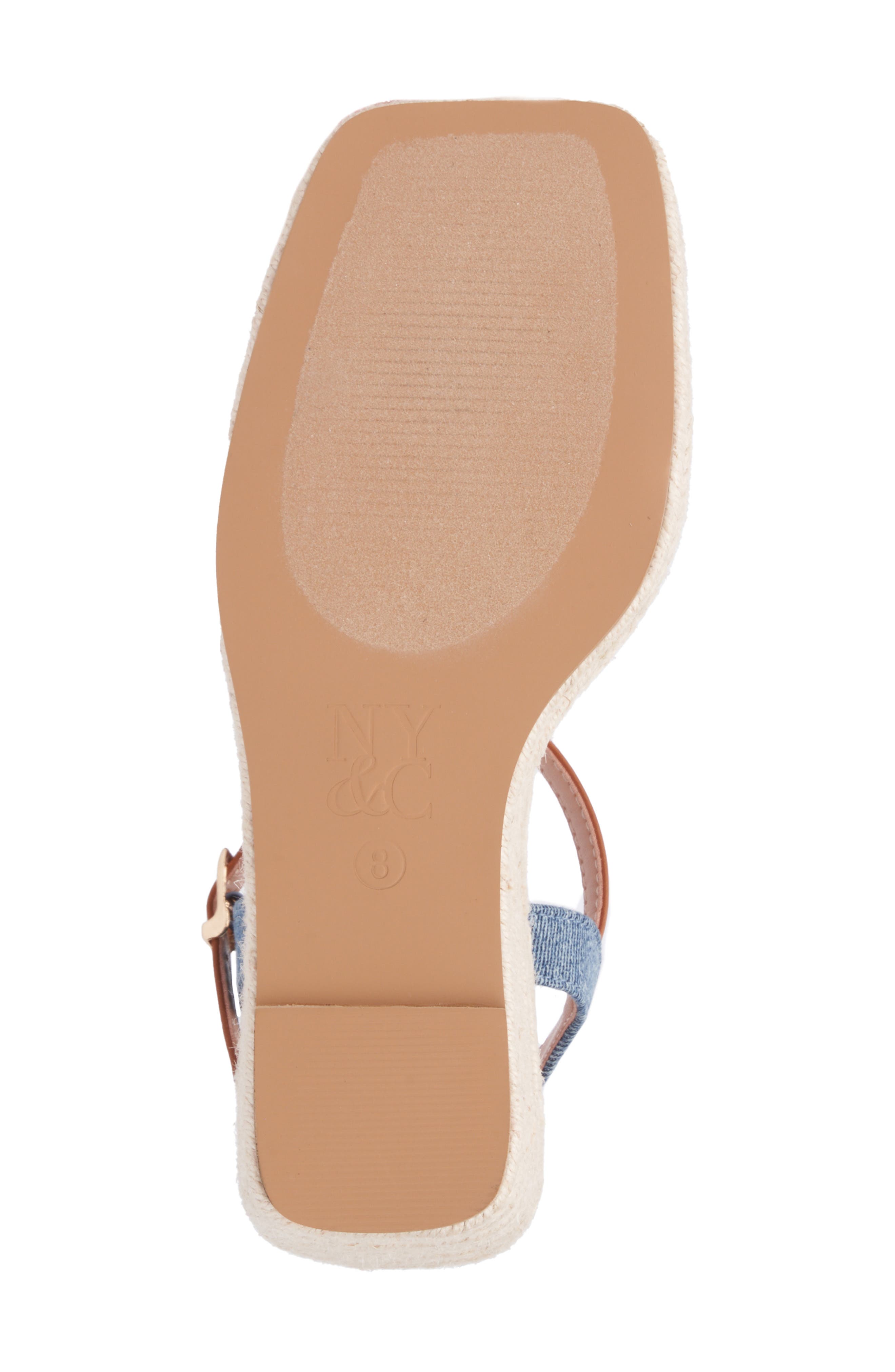 NEW YORK AND COMPANY Unita Espadrille Platform Wedge Sandal, Alternate, color, Blue/Tan