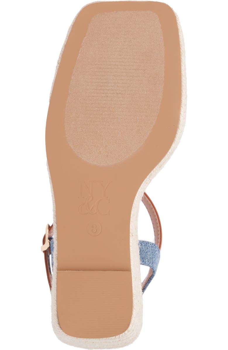 NEW YORK AND COMPANY Unita Espadrille Platform Wedge Sandal, Alternate, color, Blue/Tan