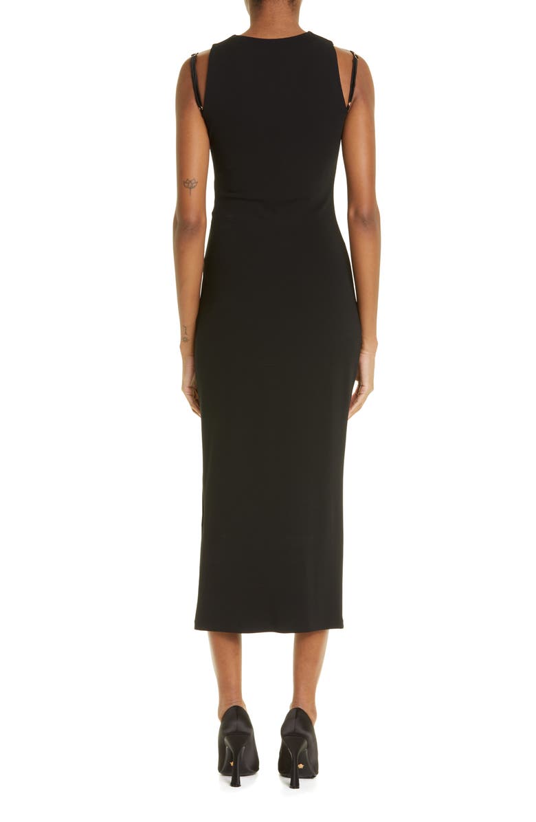 Versace Corset Dress, Alternate, color, Nero