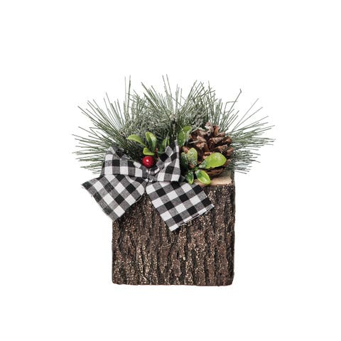 4" x 4" Wood With Berry Centerpiece