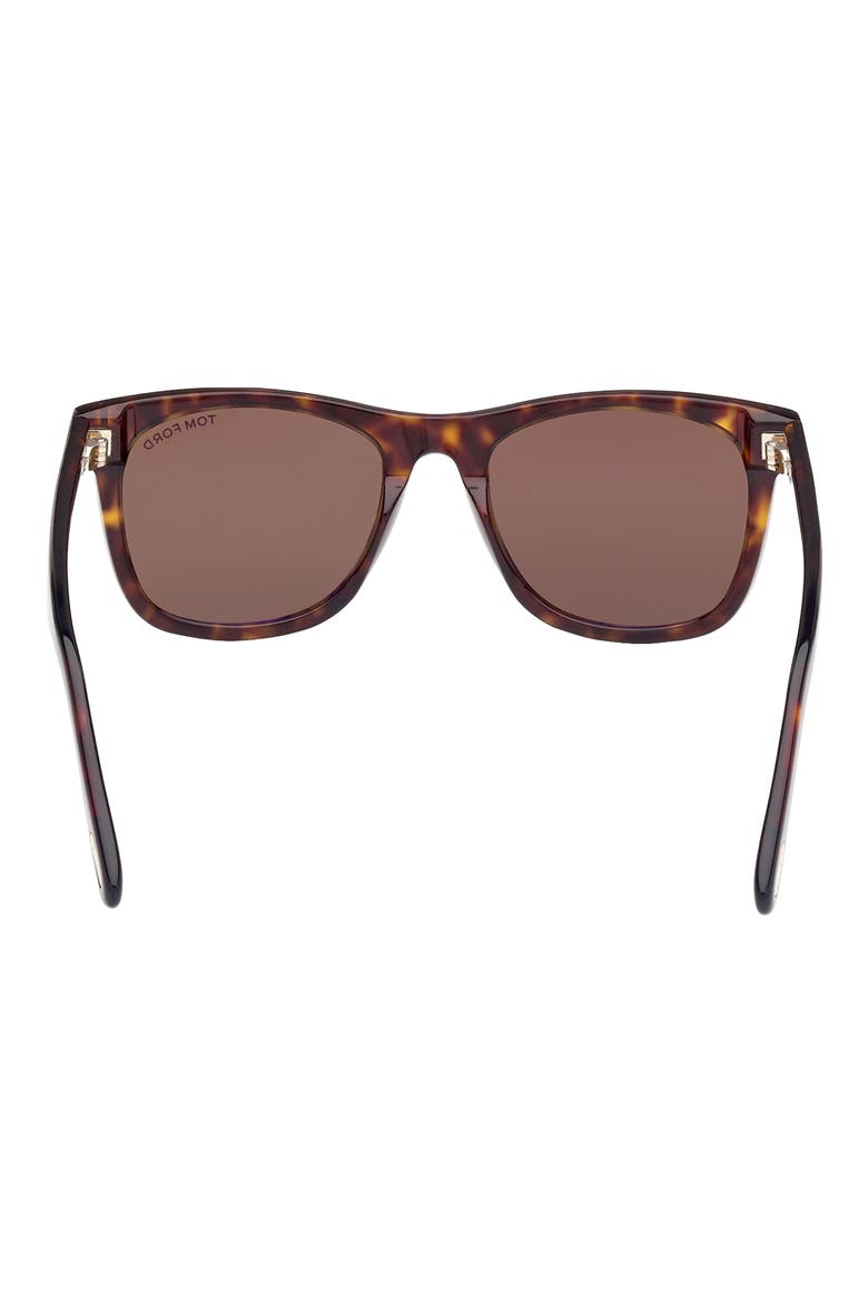 Kevyn 52mm Square Sunglasses, Alternate, color, DARK HAVANA / T LOGO / ROVIEX