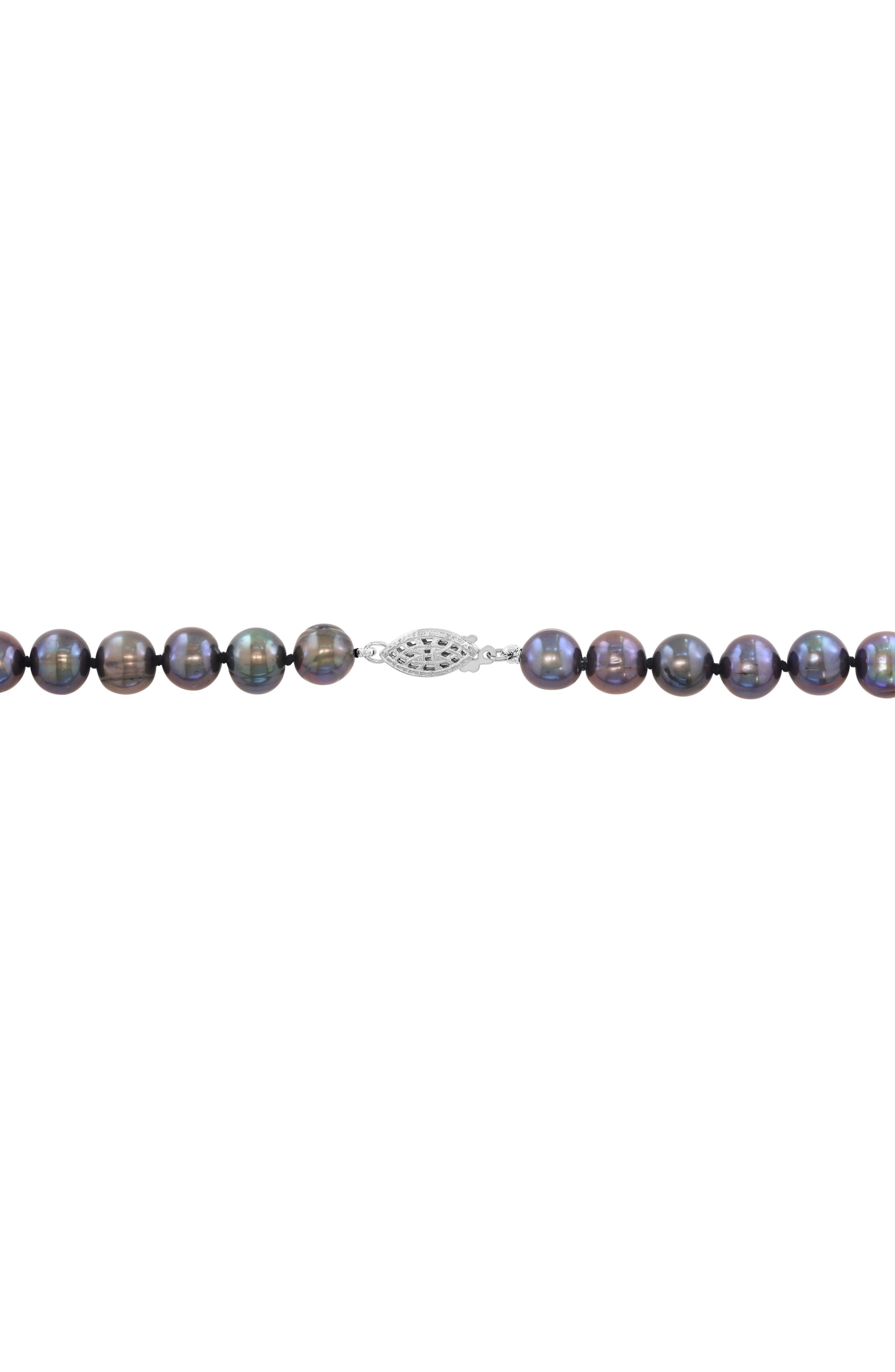 Black Freshwater Pearl Strand Necklace