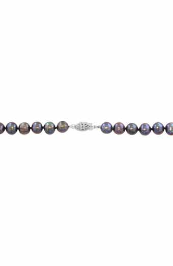 Black Freshwater Pearl Strand Necklace