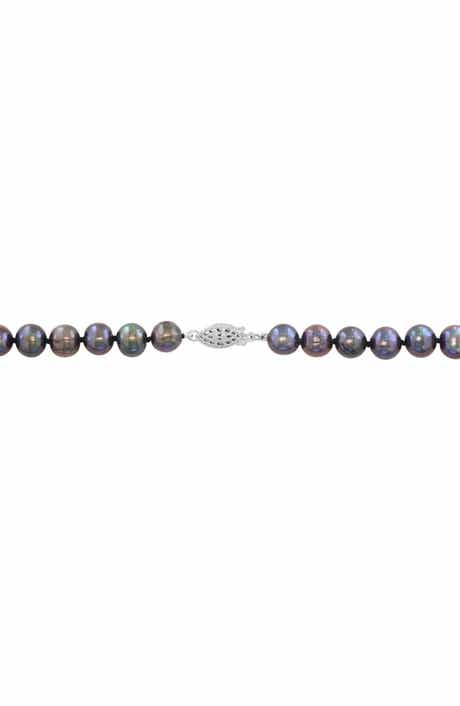 Black Freshwater Pearl Strand Necklace