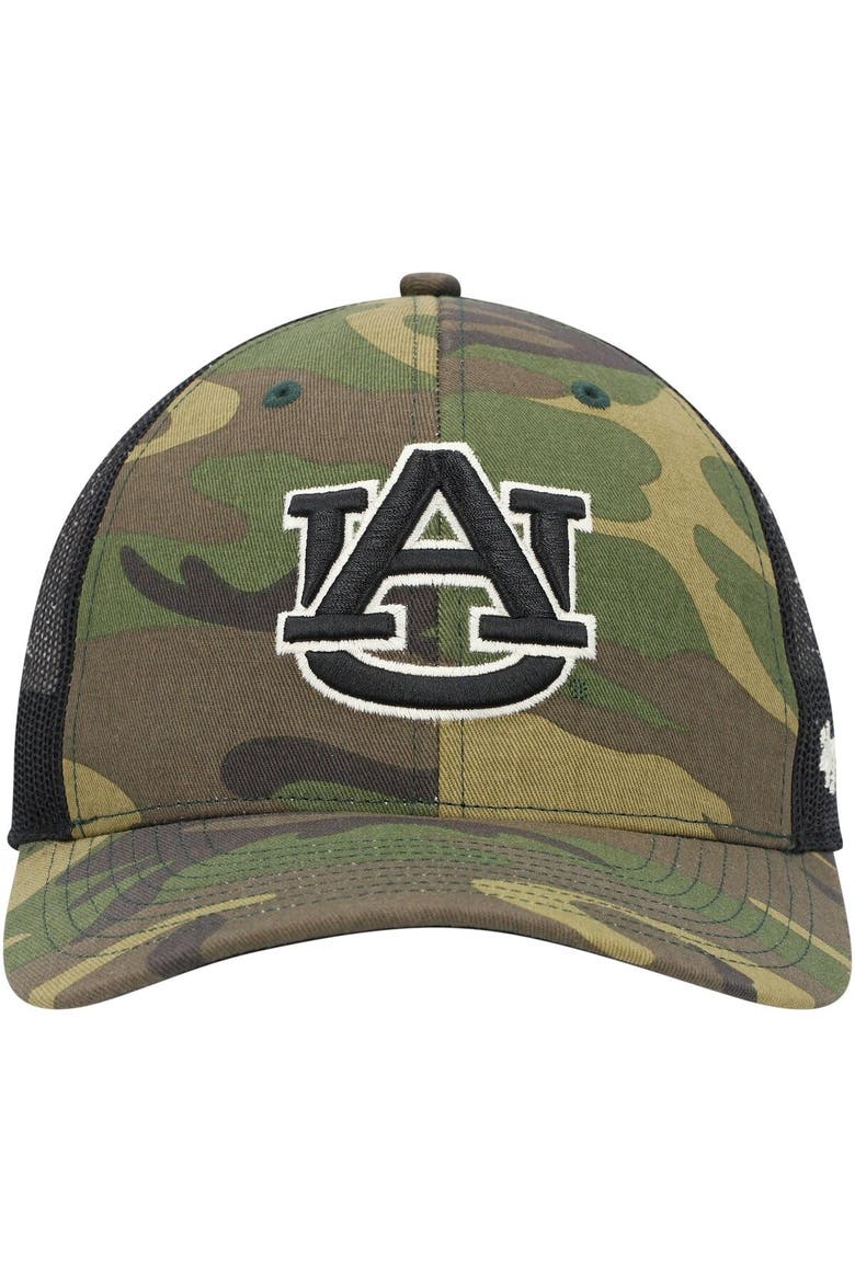 Men's '47 Camo/Black Auburn Tigers Team Logo Trucker Snapback Hat, Alternate, color, Camo