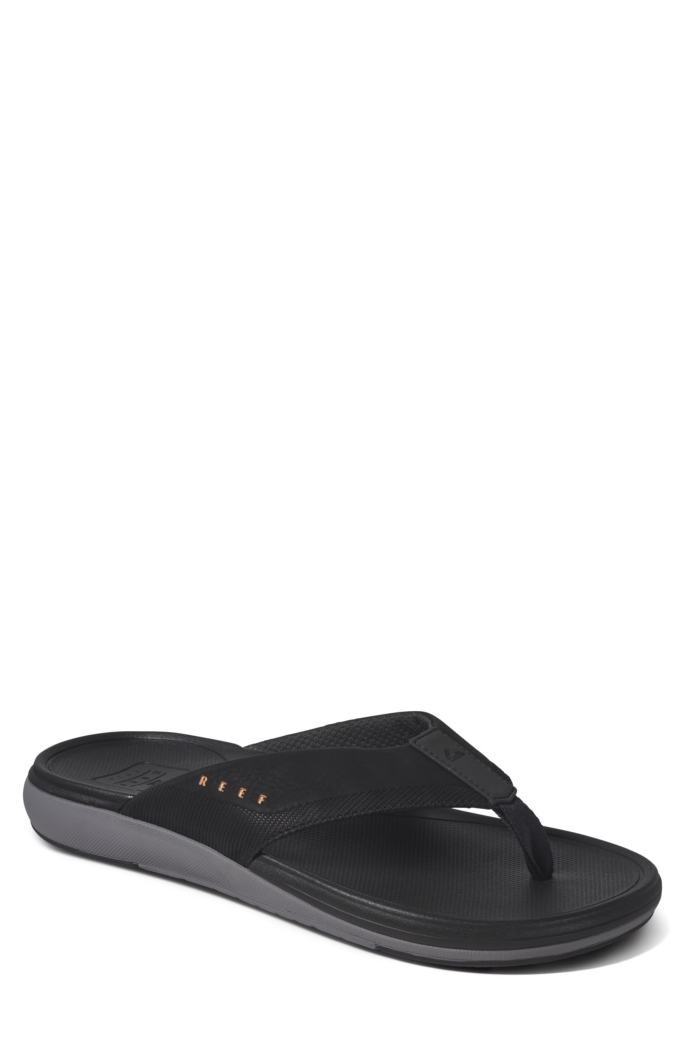 Reef Cushion Norte Water Friendly Flip Flop, Main, color, Dark Grey