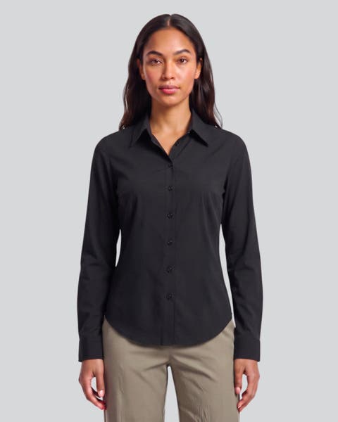Stretch Silk Long Sleeve Shirt