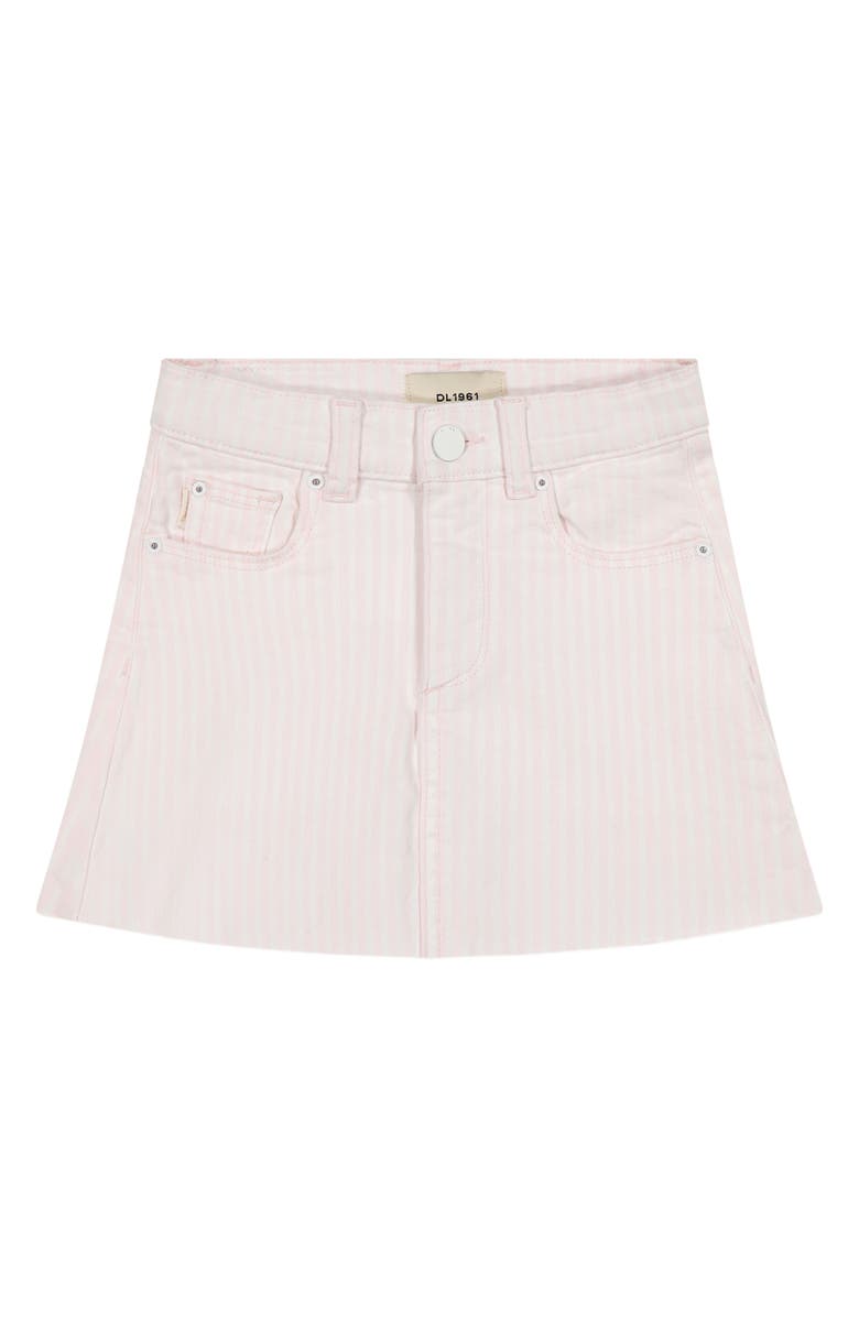 DL1961 Kids' Jenny Stripe Denim Miniskirt, Main, color, 