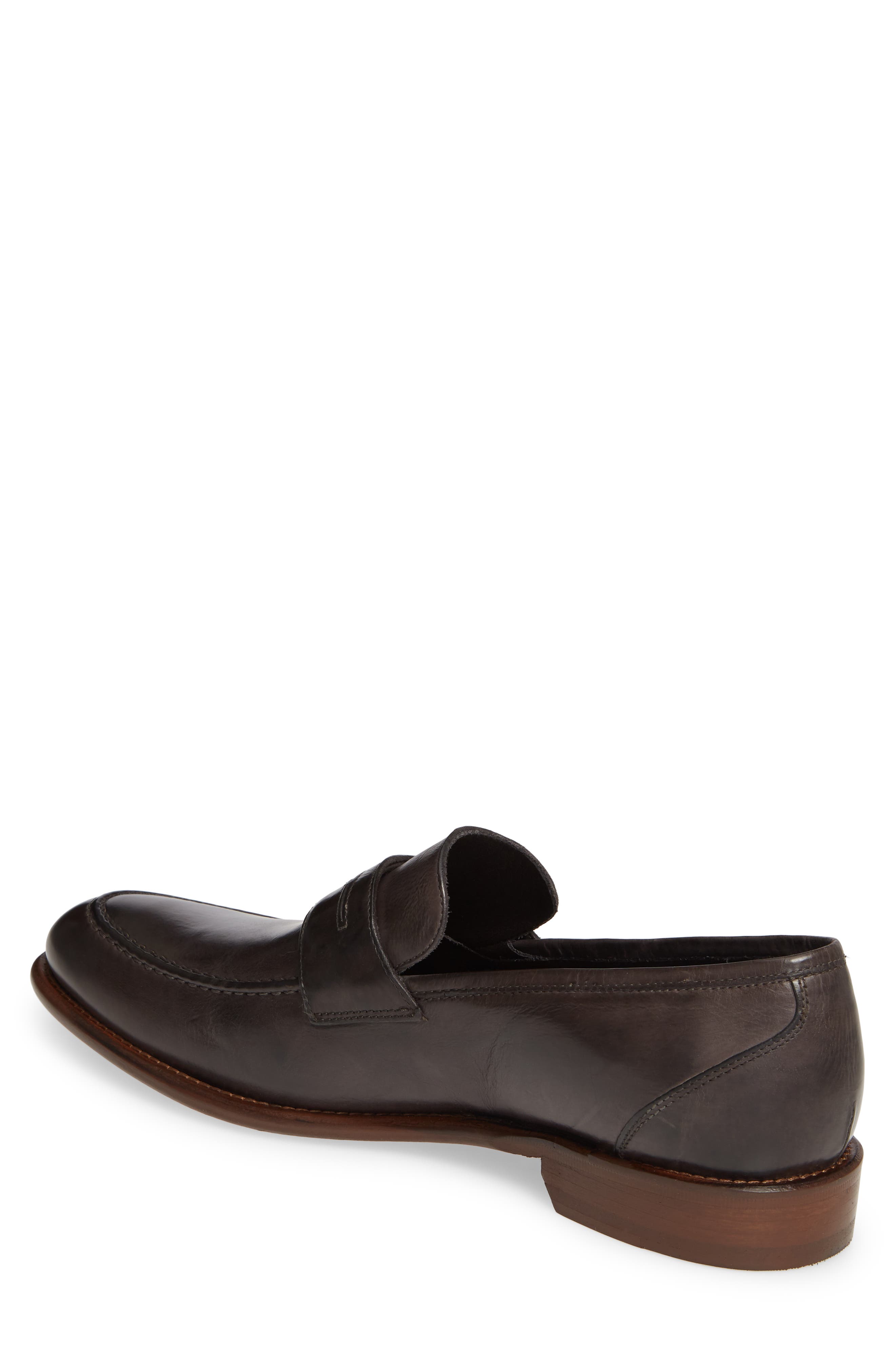 J&M 1850 Bryson Penny Loafer, Alternate, color, CHARCOAL LEATHER
