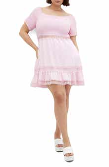 City Chic Aura Off the Shoulder Fit & Flare Dress