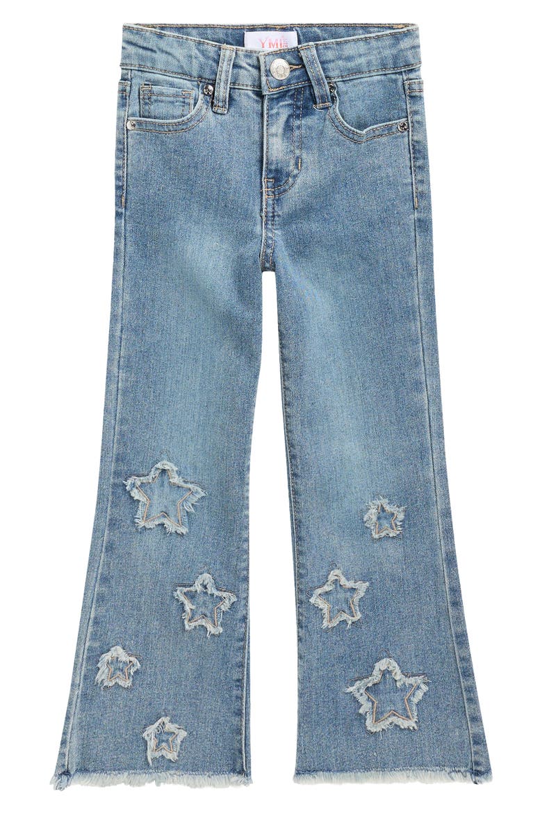 Kids' Discharge Star Flare Jeans, Main, color, LIGHT BLUE