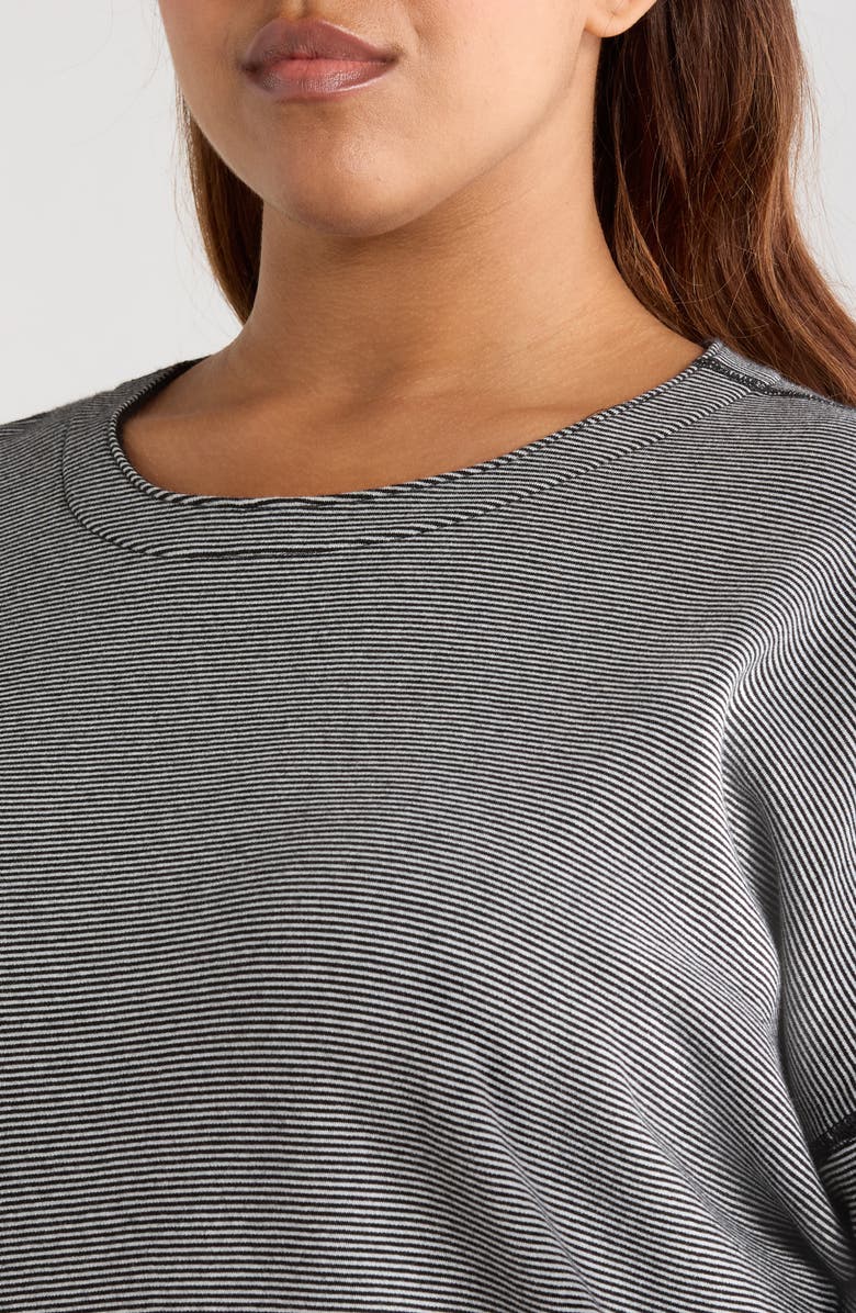 Eileen Fisher Reversible Organic Cotton Top, Alternate, color, Black/ Ivory