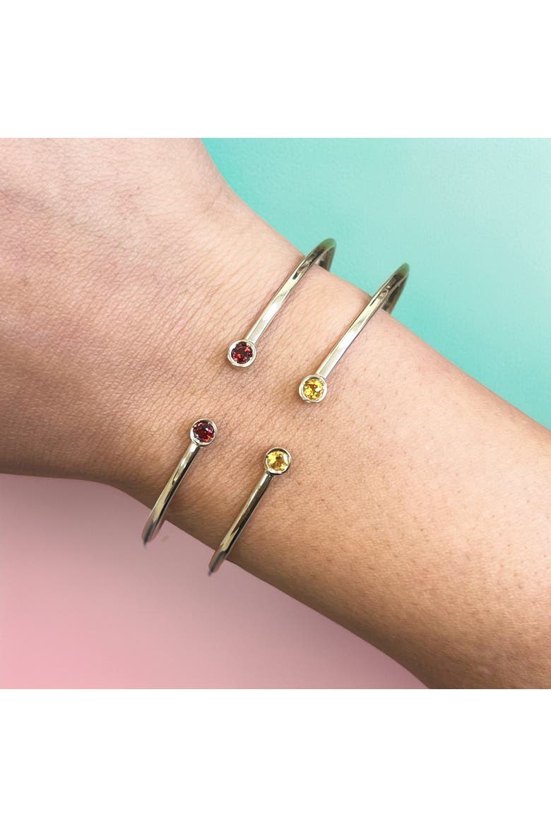 Citrine Open Cuff Bangle, Alternate, color, Citrine