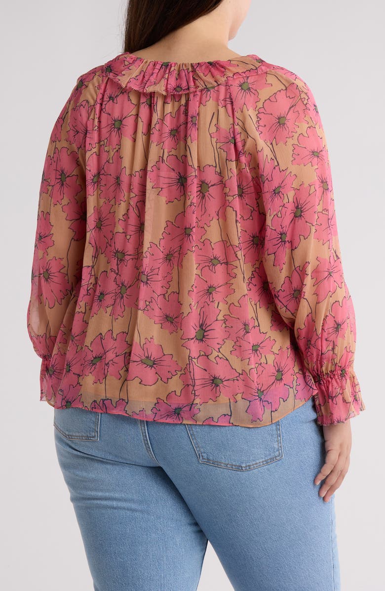 Joie Veron Floral Silk Top, Alternate, color, 