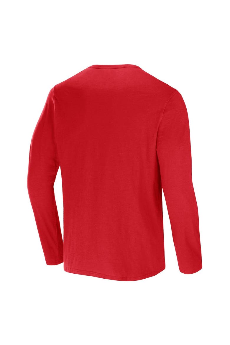 Men's NFL x Darius Rucker Collection by Fanatics Red Tampa Bay Buccaneers Slub Jersey Henley Long Sleeve T-Shirt, Alternate, color, Red