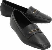 Forever & Always Shoes Iridessa Leather Flat Loafers