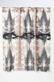 Kinross Cashmere Natural Ikat Print Scarf