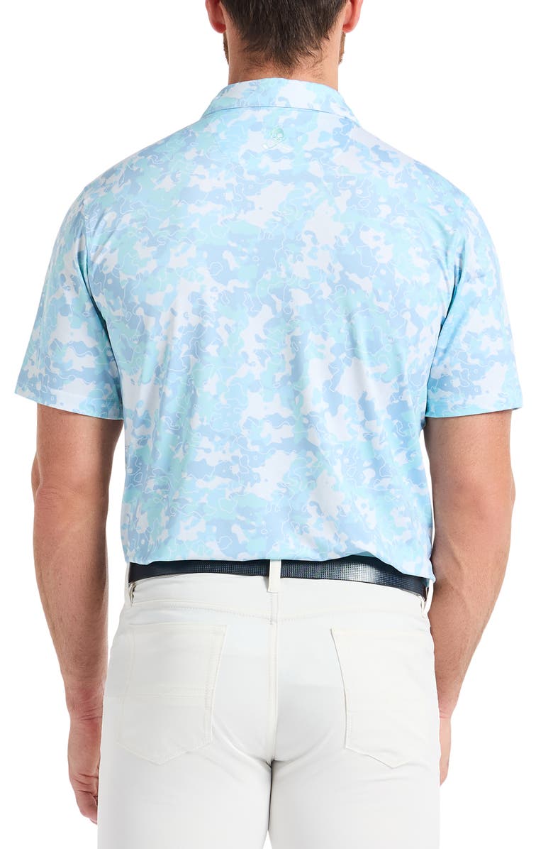 Robert Graham Eldor Camo Performance Golf Polo, Alternate, color, Sage