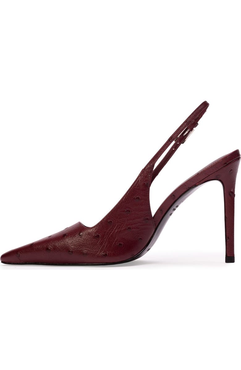 BLACK SUEDE STUDIO Lainey 100 Ostrich Pump, Alternate, color, Ruby Ostrich Leather