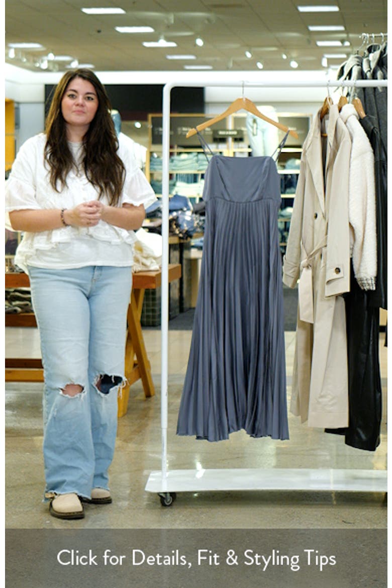 Keegan Pleated Satin Dress video