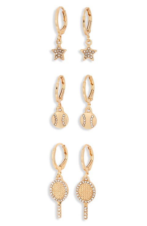 Set of 3 Tennis Drop Earrings