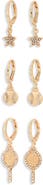 Leith Set of 3 Tennis Drop Earrings