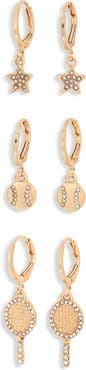 Leith Set of 3 Tennis Drop Earrings