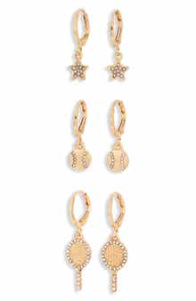 Set of 3 Tennis Drop Earrings