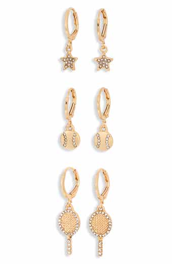 Set of 3 Tennis Drop Earrings