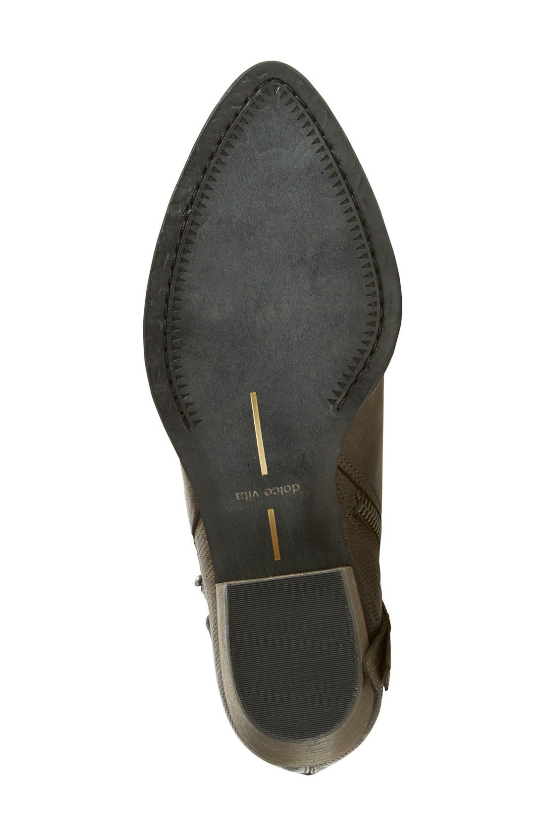 'Sierra' Bootie, Alternate, color, DARK GREY LEATHER