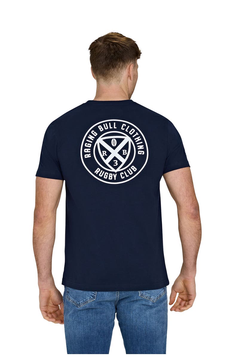 Raging Bull Rugby Club Back Print T-Shirt, Alternate, color, Navy