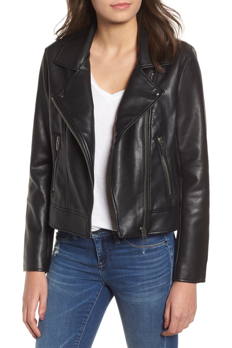 The Cool Kid Faux Leather Moto Jacket, Alternate, color, THE COOL KID