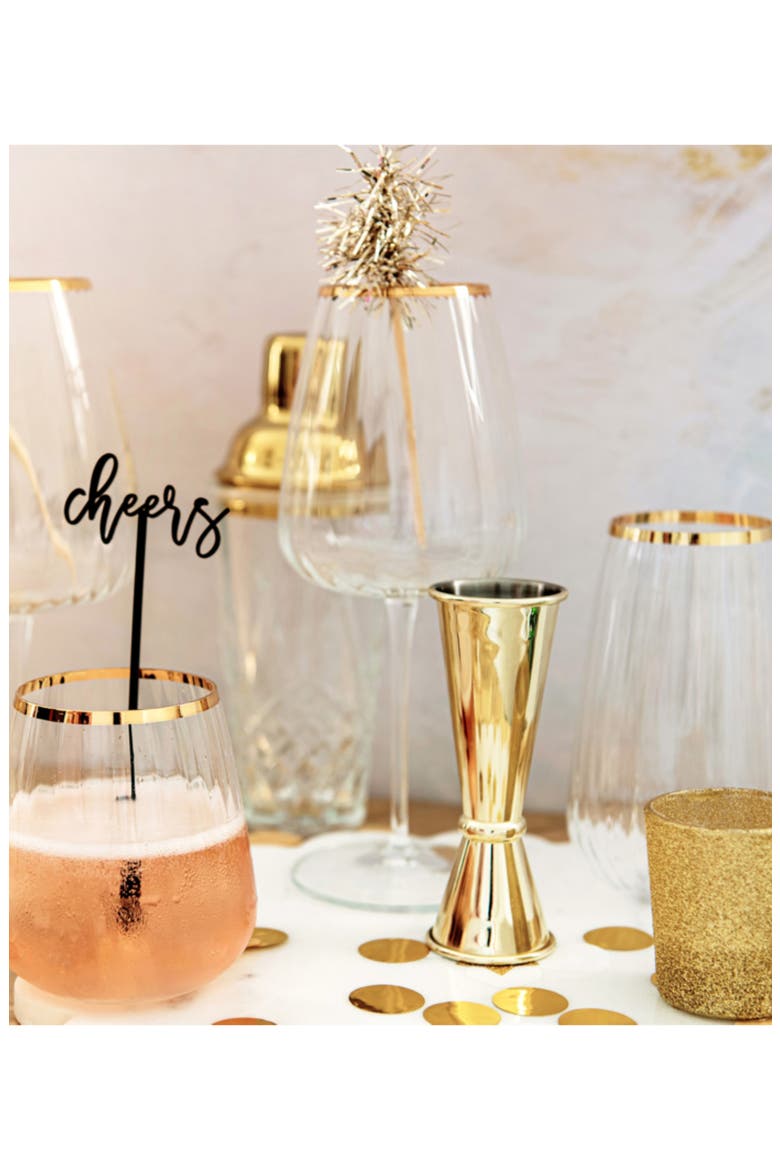 Francesca Wine Glass, Alternate, color, GOLD