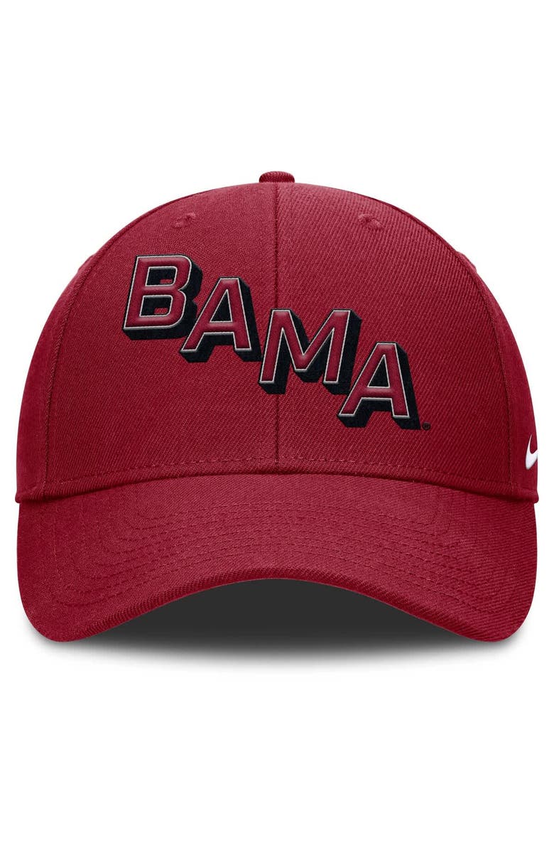 Nike Men's Nike Crimson Alabama Crimson Tide Slanted Primetime Rise Performance Adjustable Hat, Alternate, color, Crimson