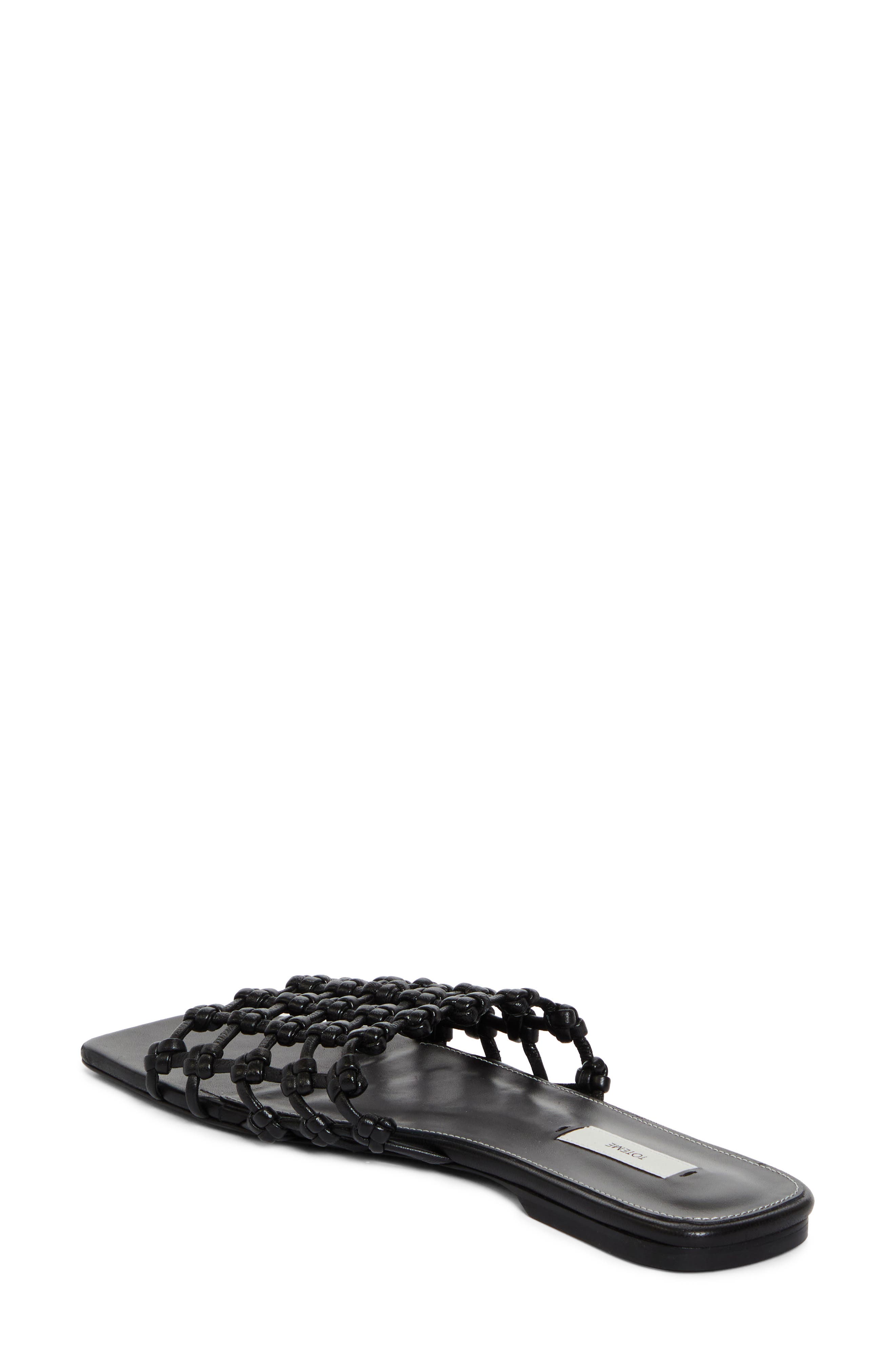 TOTEME Lattice Slide Sandal, Alternate, color, Black