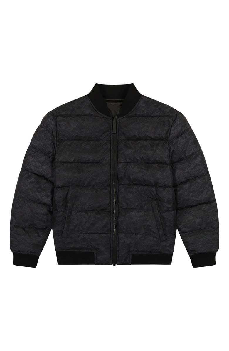 Andy & Evan x SPACEONE Kids' Reversible Bomber Jacket, Alternate, color, Black Space