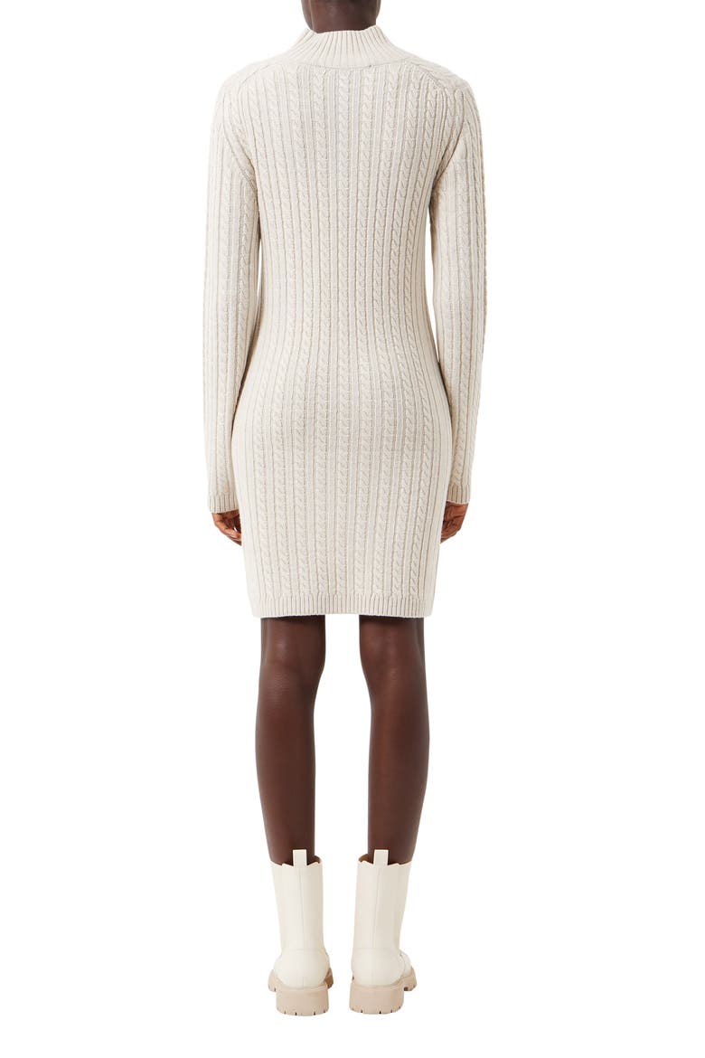 Katrin Long Sleeve Cable Knit Sweater Dress, Alternate, color, LIGHT OATMEAL MEL