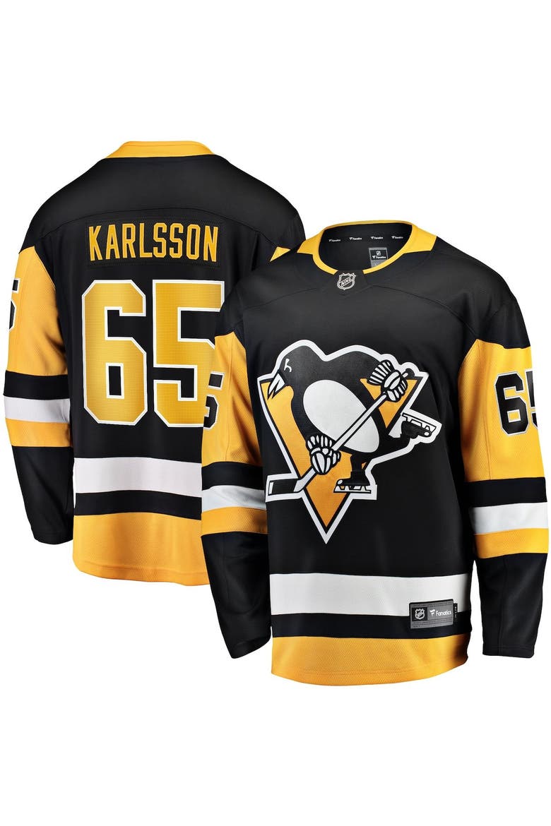 Men's Fanatics Branded Erik Karlsson Black Pittsburgh Penguins Home Breakaway Jersey, Main, color, Black