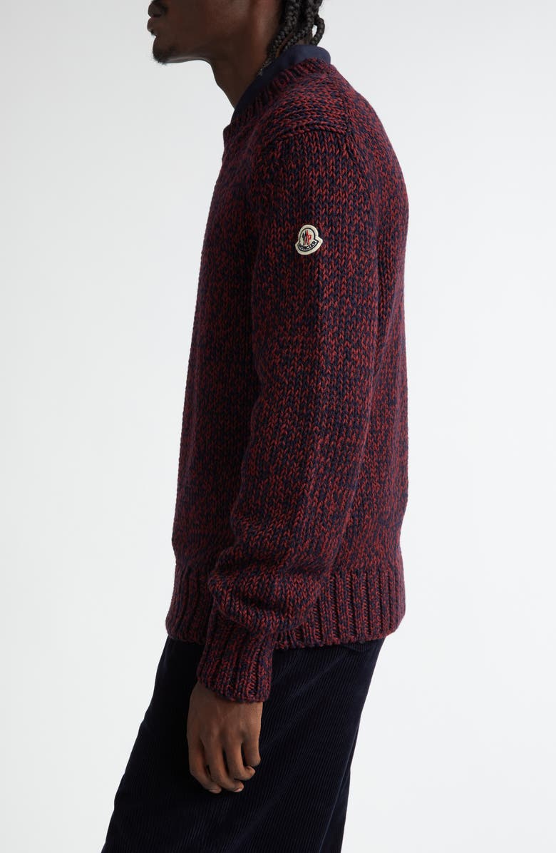 Moncler Virgin Wool Crewneck Sweater, Alternate, color,