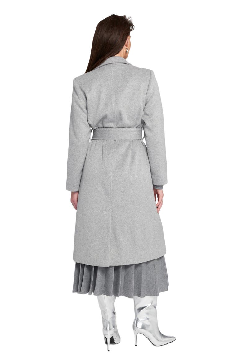 Melton Wrap Coat Belted/Wrap, Alternate, color, Grey
