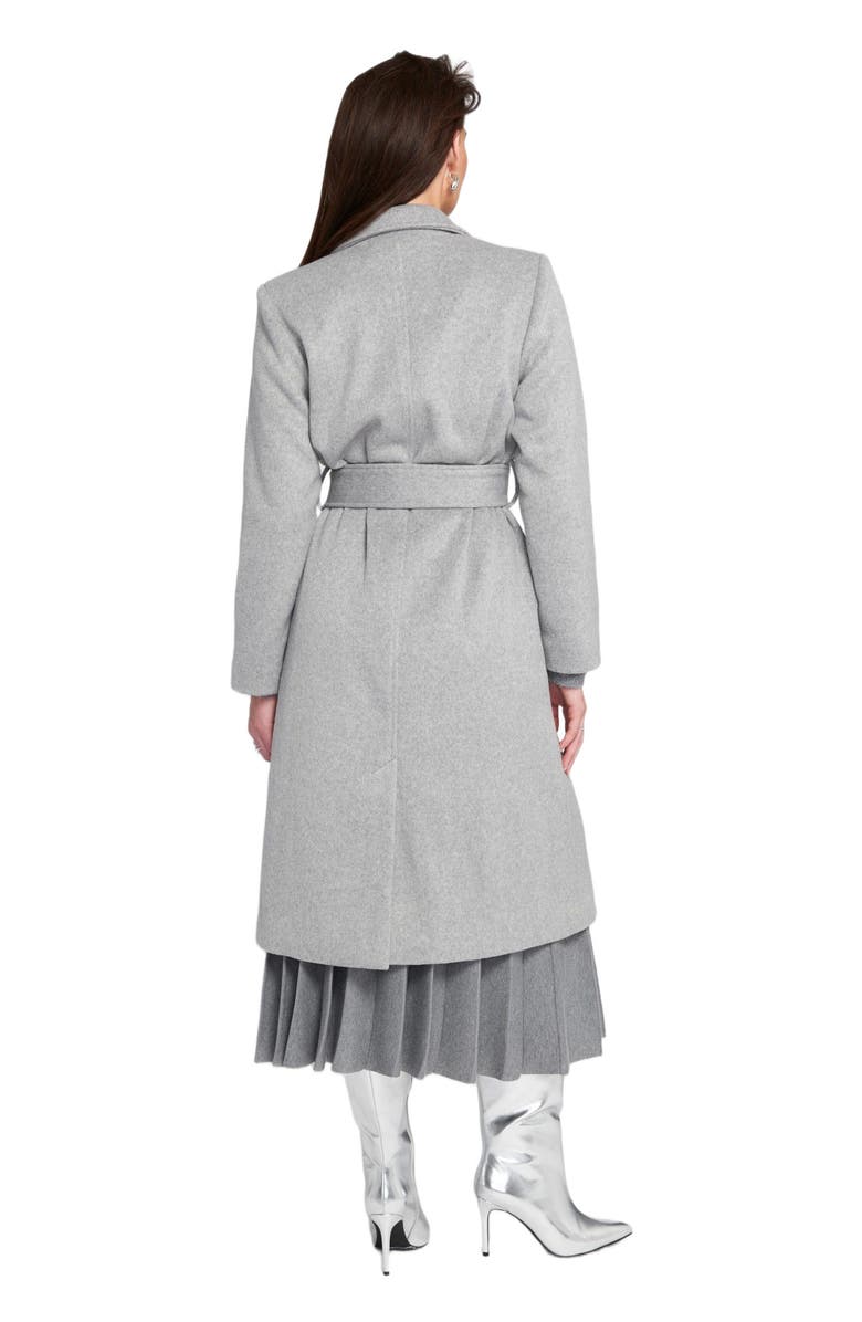 ELLE Collection Melton Wrap Coat Belted/Wrap, Alternate, color, Grey