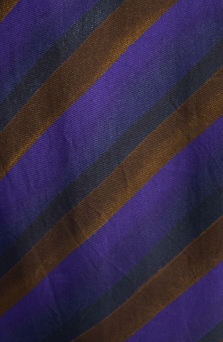 Dries Van Noten Didi Stripe Embellished Long Sleeve Dress, Alternate, color, Purple