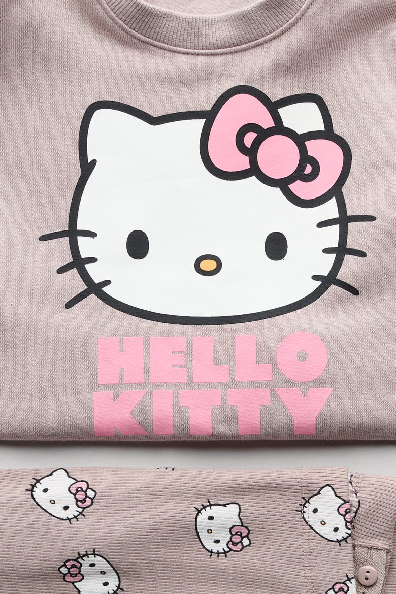 2-piece Printed Set, Alternate, color, Light taupe/Hello Kitty