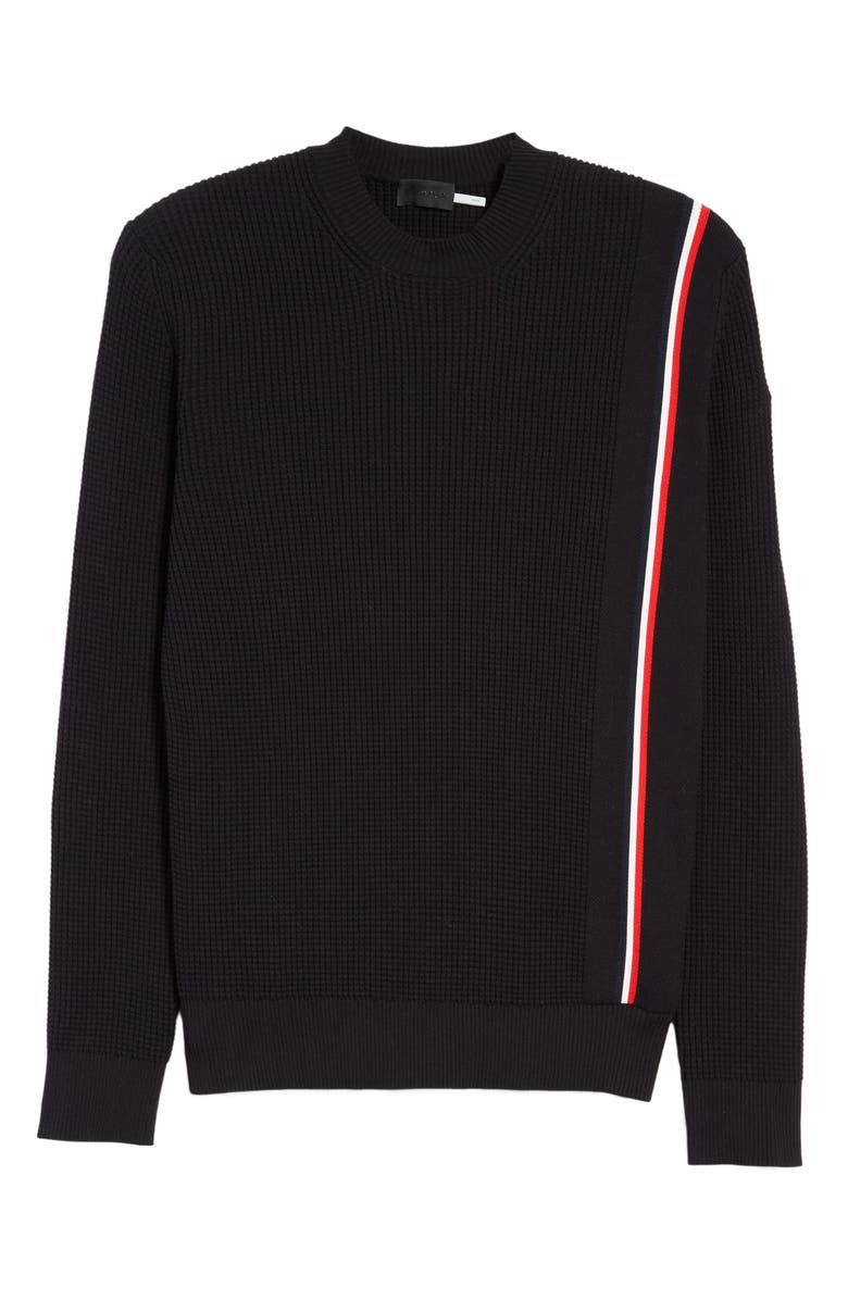 Moncler Stripe Waffle Knit Sweater, Alternate, color,