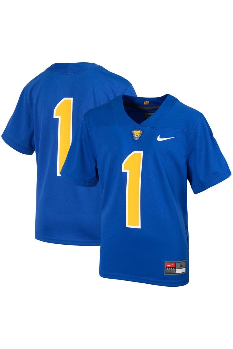 Youth Nike #1 Royal Pitt Panthers Untouchable Football Jersey, Main, color, Royal