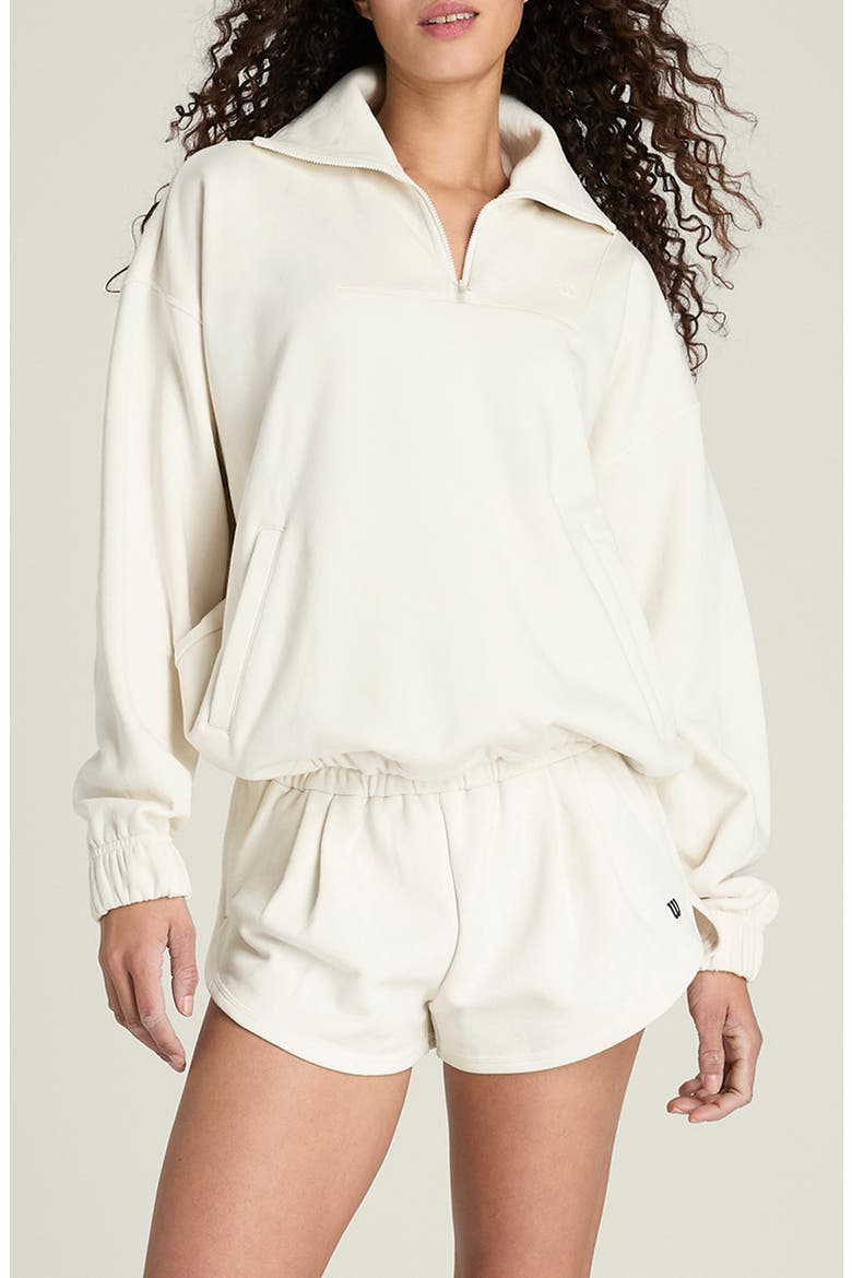 Collared Half Zip Sweatshirt, Main, color, SANDRIFT